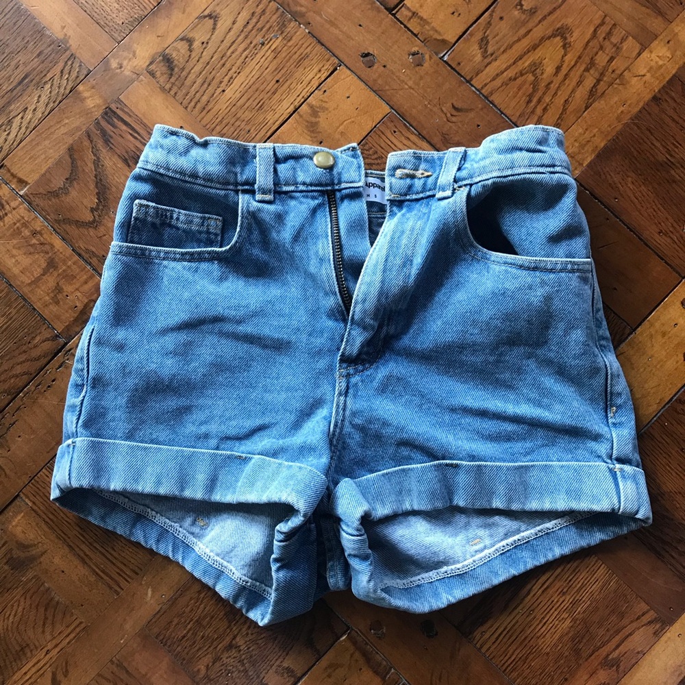 American Apparel High waisted Denim Shorts